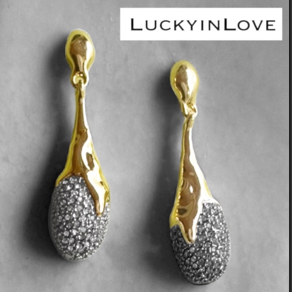 ALEXIS BITTAR • Solanales Drippy Pavé Crystal Teardrop Articulated Drop Earrings - Picture 12 of 14